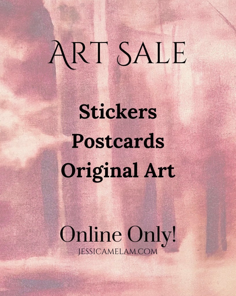 Art Sale | Stickers | Postcards | Original Art | Online Only! | JessicaMElam.com
